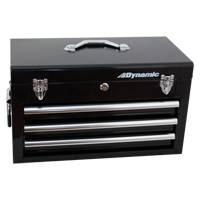 Hand Tool Box with Drawers, 10" D x 20" W x 12" H, Black Cintas