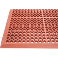 Tapis de s&eacute;rie Competitor, &agrave; fentes, 3' x 5' x 7/8", Orange, Caoutchouc naturel Cintas