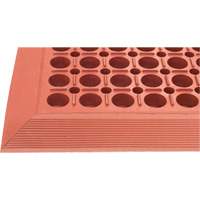 Tapis de s&eacute;rie Competitor, &agrave; fentes, 3' x 5' x 7/8", Orange, Caoutchouc naturel Cintas