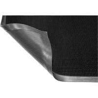 Tapis Gritstop Fingermat, Caoutchouc, Grattoir Type, Motif Textur&eacute;, 2' x 2-2/3', Noir Cintas