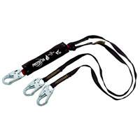 PRO Shock-Absorbing Lanyard, 4', Snap Hook Center, Snap Hook Leg Ends, Kevlar&reg; Cintas