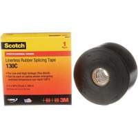 Scotch&reg; Professional Grade Linerless Rubber Splicing Tape, 50.8 mm (2") W x 9 m (30') L, 30 mils, Black Cintas