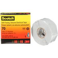 Ruban isolant en caoutchouc de silicone autofusionnant Scotch, 25,4 mm (1") x 9 m (30'), Gris, 12 mils Cintas