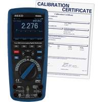 Multim&egrave;tre industriel num&eacute;rique v. e. v. avec certificat de calibration, Tension c.a./c.c., Courant c.a./c.c. Cintas