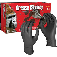 Gants jetables Grease Monkey, Grand, Nitrile, 5 mils, Sans poudre, Noir Cintas