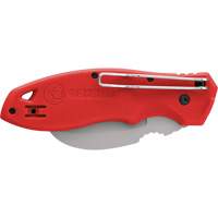 FastBack Hawk Bill Folding Knife, 2-1/4" Blade, Stainless Steel Blade, Plastic Handle Cintas