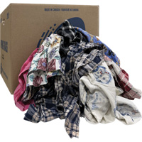 Select Wiper Rags, Flannel, Mix Colours, 20 lbs. Cintas