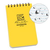 Pocket Top-Spiral Notebook, Soft Cover, Yellow, 100 Pages, 3" W x 5" L Cintas