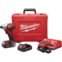M18 Cordless Hex Impact Driver Kit, 1/4", 1500 in-lbs Max. Torque, 18 V, Lithium-Ion Cintas
