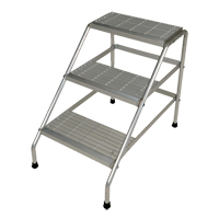 Escabeau en aluminium, 3 marches, 34-9/16" x 22-13/16" x Hauteur 30" Cintas