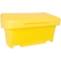Contenant de rangement robuste pour l'ext&eacute;rieure pour sel et sable, 24" x 48" x 24", 10 pi³, Jaune Cintas