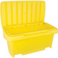 Contenant de rangement robuste pour l'ext&eacute;rieure pour sel et sable, 24" x 48" x 24", 10 pi³, Jaune Cintas