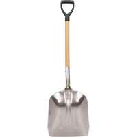 Scoop Shovel, Wood, Aluminum Blade, D-Grip Handle, 24-1/2" Length Cintas