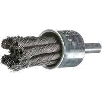 Knot Wire End Brush, 1" Dia., 0.02" Wire Dia., 1/4" Shank Cintas