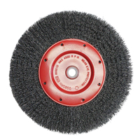 Brosses &eacute;conomiques &agrave; fils cr&ecirc;p&eacute;s - Face &eacute;troite, 6" dia., Fils 0.014, Arbre 2" Cintas