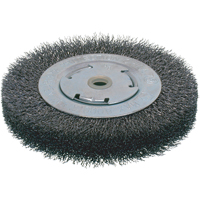 Economy Crimped Wire Wheel Brushes - Wide Face, 6" Dia., 0.014 Fill, 2" Arbor Cintas