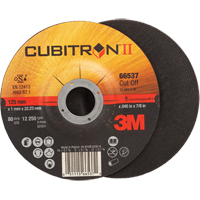 Cut-Off Wheels - CubitronII, 5" x 0.045", 7/8" Arbor, Type 27, Ceramic, 12250 RPM Cintas