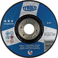 Premium 2-in-1 Grinding Wheel, 4-1/2" x 9/32", 7/8" Arbor, Type 27 Cintas