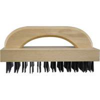 Flat Wire Butcher Block Brushes, Flat Steel Wire, 8 x 12 Wire Rows, 9" Long Cintas