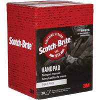Tampons manuels Scotch-Brite 7447, Oxyde d'aluminium, 9" x 6", Grain Tr&egrave;s fin Cintas