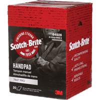 Tampons manuels Scotch-Brite 7447, Oxyde d'aluminium, 9" x 6", Grain Tr&egrave;s fin Cintas