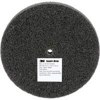Meule unitaris&eacute;e EXL Scotch-Brite, 5" x 1/2", Arbre de 1/4", Grain de Fin, Carbure de silicium Cintas