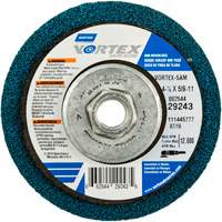 Meule abrasive non tiss&eacute;e &agrave; moyeu d&eacute;port&eacute; Vortez Rapid Blend, 4-1/2" dia., Grain 100-120, Oxyde d'aluminium Cintas