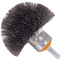 Brosse sph&eacute;rique mont&eacute;e &agrave; fils cr&ecirc;p&eacute;s, 1-1/2", Fils 0,008", Tige 1/4" Cintas
