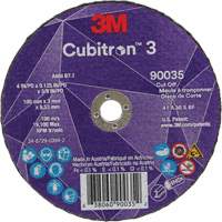 Meule &agrave; tronçonner Cubitron 3, 4" x 1/8", Arbre de 3/8", Type T1, C&eacute;ramique, 21000 Tr/min Cintas