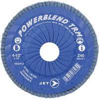 Powerblend TRM Trimmable Flap Disc, 4-1/2" x 7/8", Type 29, Z40 Grit, Zirconium Cintas