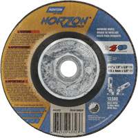 Disque de meulage et tronçonnage NorZon Plus SGZ CA, 4-1/2" x 1/8", Arbre de 5/8"-11, Type 27, C&eacute;ramique d'alumine Cintas