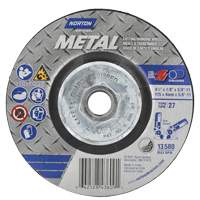Disque de meulage et tronçonnage m&eacute;tallique, 4-1/2" x 1/8", Arbre de 5/8"-11, Type 27, Oxyde d'aluminium Cintas