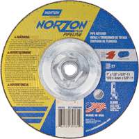 Meule &agrave; tronçonner &agrave; angle droit NorZon Plus SGZ, 7" x 1/8", Arbre de 5/8"-11, Type 27/42, C&eacute;ramique d'alumine, 8600 Tr/min Cintas