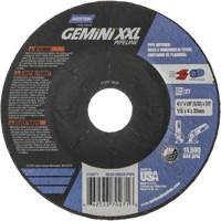 Disque combin&eacute; de meulage et tronçonnage Gemini XXL, 4-1/2" x 1/8", Arbre de 7/8", Type 27, Oxyde d'aluminium Cintas