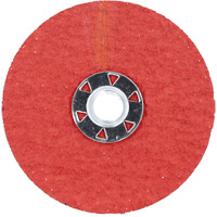 Disque de verrouillage en fibres avec fixation Speed-Change, 4-1/2" dia., Grain 24, C&eacute;ramique d'alumine Cintas