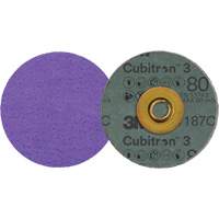 Disque en fibre Roloc Cubitron 3, 3" dia., Grain 80+, C&eacute;ramique Cintas