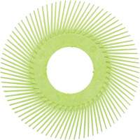 Brosse radiale en soies de pr&eacute;cision type A PN-RB sans adaptateur Scotch-Brite, C&eacute;ramique, Grain 50+, 6" dia. Cintas