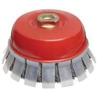 Brosse-boisseau &agrave; fils nou&eacute;s avec protecteur, 2-3/4" dia. x 5/8"-11 arbre Cintas