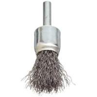 Brosse &agrave; fils cr&ecirc;p&eacute;s avec moyeu, 3/4", Fils 0,006", Tige 1/4" Cintas