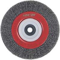 Roue d'&eacute;tabli sertie, 6" dia., Fils 0,014", Arbre 1/2"-2 Cintas