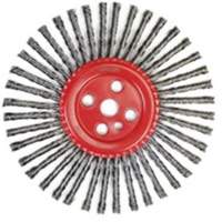 Brosse &agrave; fils nou&eacute;s pour cordons de soudure, Dia. 12", Fils 0,035", Arbre 1", Acier Cintas