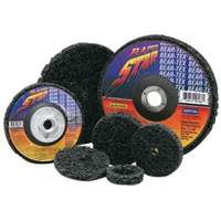 Disque &agrave; moyeu d&eacute;port&eacute; non tiss&eacute; pour d&eacute;capage rapide Bear-Tex, 4-1/2" dia., Grain Extra grossier, Carbure de silicium Cintas