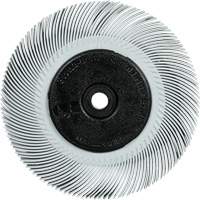 Brosse radiale en soies de pr&eacute;cision type C PN-RB avec rainure de clavette Scotch-Brite , C&eacute;ramique, Grain 120+, 6" dia. Cintas