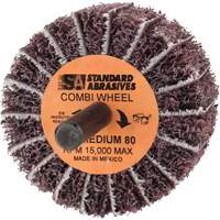 Roue Combi Buff and Blend 898001 Standard Abrasives, 2" dia. x 1" la, Arbre 1/4", Oxyde d'aluminium Cintas