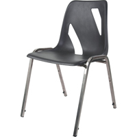 Stacking Chair, Vinyl, 31" High, 275 lbs. Capacity, Black Cintas