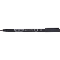 Lumocolor&reg; Permanent Marker, Black, Medium Tip Cintas