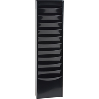 Pr&eacute;sentoirs, Stationnaire, 11 fentes, Acier, 9-3/4" la x 4-1/8" p x 36" h Cintas