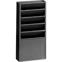 Pr&eacute;sentoirs, Stationnaire, 5 fentes, Acier, 9-3/4" la x 4-1/8" p x 21" h Cintas