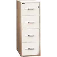 Fire Resistant Filing Cabinets, Steel, 4 Drawers, 19-3/4" W x 31" D x 54" H, Beige Cintas