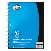 3 Subject Spiral Notebook Cintas
